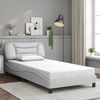 vidaXL Cadre de lit sans matelas Hvar blanc 100x200 cm similicuir