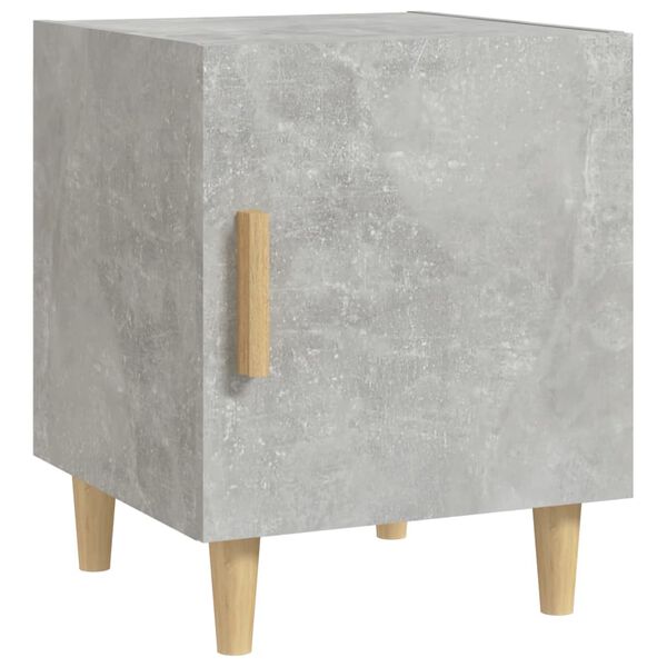 vidaXL Table de chevet Gris b&eacute;ton Bois d'ing&eacute;nierie