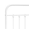 vidaXL Cadre de lit m&eacute;tal sans matelas et t&ecirc;te de lit blanc 180x200 cm
