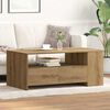 vidaXL Table basse avec tiroir Ch&ecirc;ne artisanal 102 x 55 x 43,5 cm