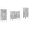 vidaXL Ensemble de meuble de salle de bain 3 pi&egrave;ces BREDA Gris b&eacute;ton