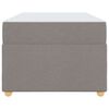 vidaXL Cadre de lit avec matelas Taupe 90 x 190 cm tissu