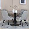 Venture Home Chaises &agrave; manger lot de 2 Velvet Deluxe gris clair/noir