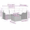 vidaXL Ensemble de canap&eacute; de jardin 5 pcs Beige polyrotin