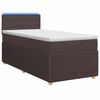 vidaXL Lit boxspring avec matelas Marron fonc&eacute; 90 x 200 cm Tissu