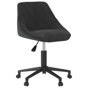 vidaXL Chaise pivotante de salle &agrave; manger Noir Velours
