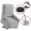 vidaXL Fauteuil inclinable &eacute;lectrique gris nuage tissu