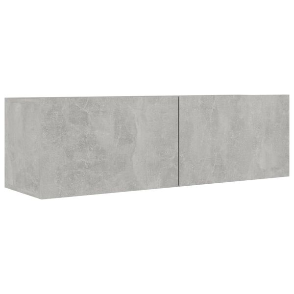 vidaXL Ensemble de meubles TV 4 pcs Gris b&eacute;ton Bois d'ing&eacute;nierie
