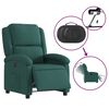 vidaXL Fauteuil inclinable &eacute;lectrique Vert fonc&eacute; Tissu