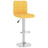 vidaXL Tabourets de bar lot de 2 jaune moutarde tissu
