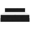 VidaXL Cadre de lit ottoman avec matelas noir 160x200 cm velours