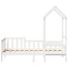 vidaXL Lit de jour avec toit sans matelas blanc 90x190 cm bois massif