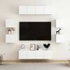 vidaXL Ensemble de meubles TV 8 pcs Blanc Bois d'ing&eacute;nierie