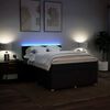 vidaXL Sommier &agrave; lattes de lit avec matelas Noir 140x190 cm Tissu
