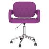 vidaXL Chaises pivotantes &agrave; manger lot de 2 violet similicuir