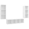 vidaXL Ensemble de meuble TV 3 pcs Blanc Bois d'ingénierie