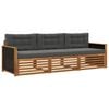 vidaXL Ensemble de canap&eacute;s d'ext&eacute;rieur 3 pc Naturel et Anthracite