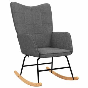 vidaXL Chaise &agrave; bascule Gris fonc&eacute; Tissu