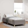 vidaXL Lit &agrave; ressorts avec matelas Taupe 90 x 190 cm tissu