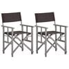 vidaXL Chaises de metteur en sc&egrave;ne lot de 2 Bois massif d'acacia