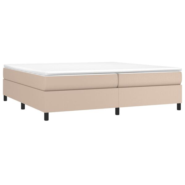 vidaXL Sommier &agrave; lattes de lit avec matelas Cappuccino 200x200 cm