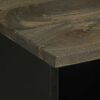 vidaXL Meuble TV noir 100x33x46 cm bois massif de manguier