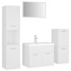 vidaXL Ensemble de meubles de salle de bain Blanc Agglom&eacute;r&eacute;