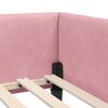 vidaXL Cadre de lit d'angle Rose 90 cm x 190 cm VeloursetContreplaqu&eacute;