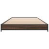 vidaXL Cadre de lit sans matelas ch&ecirc;ne marron 75x190 cm