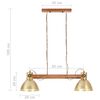 vidaXL Lampe suspendue industrielle 25 W Laiton 109 cm E27