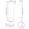 vidaXL Pieds de table console Noir 2 pi&egrave;ces 28 x (72-73) cm Acier