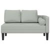 vidaXL Chaise longue avec coussins gris clair velours