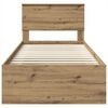 vidaXL Cadre de lit Ch&ecirc;ne artisan 90 x 190 cm Bois d'ing&eacute;nierie