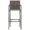 vidaXL Ensemble de bar de jardin 3 pcs gris bois massif acacia rotin