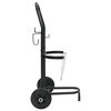 vidaXL Chariot &agrave; main Noir et Rouge 49 x 49 x 101 cm Acier