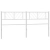 vidaXL T&ecirc;te de lit de remplacement m&eacute;tal blanc 193 cm