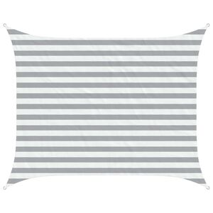 vidaXL Voile d'ombre Gris clair et blanc 2 x 2,5 m