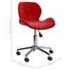 vidaXL Chaises &agrave; manger pivotantes lot de 4 Rouge bordeaux Velours
