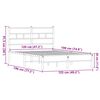 vidaXL Cadre de lit sans matelas ch&ecirc;ne marron 120x190 cm