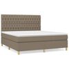 vidaXL Sommier &agrave; lattes de lit avec matelas Taupe 180x200 cm Tissu