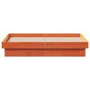 vidaXL Cadre de lit &agrave; LED sans matelas 135x190 cm bois massif