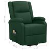 vidaXL Fauteuil de massage Vert fonc&eacute; Tissu
