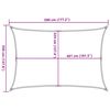 vidaXL Voile d'ombrage gris clair 5x3,5 m 100% polyester oxford