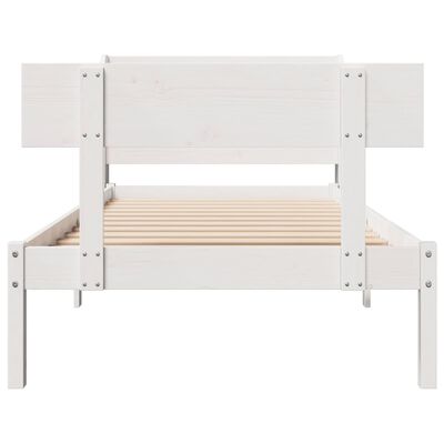 vidaXL Cadre de lit sans matelas blanc 90x200 cm bois de pin massif