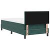 vidaXL Lit &agrave; ressorts avec matelas Vert fonc&eacute; 90 x 190 cm Velours