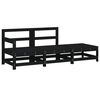 vidaXL Salon de jardin 3 pcs noir bois massif de pin