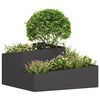 vidaXL Cache-pot de jardin Noir 80 x 80 x 50 cm Acier lamin&eacute; &agrave; froid
