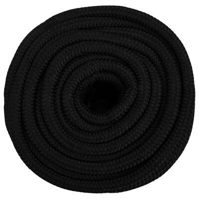 vidaXL Corde de travail Noir 18 mm 50 m Polyester