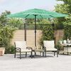 vidaXL Parasol de jardin avec m&acirc;t en acier vert 248x248x248 cm