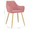 vidaXL Chaises &agrave; manger lot de 2 Rose Velours